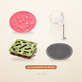 Kit Chaton Chatô : gamelle anti-glouton, jouet à plumes, jouet puzzle et brosse auto-nettoyante